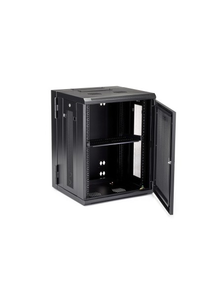 StarTech.com Armario Rack de Pared para Servidores 15U 19" 4 Columnas y Estante 1U - Rack de Servidores de Montaje en Pared con