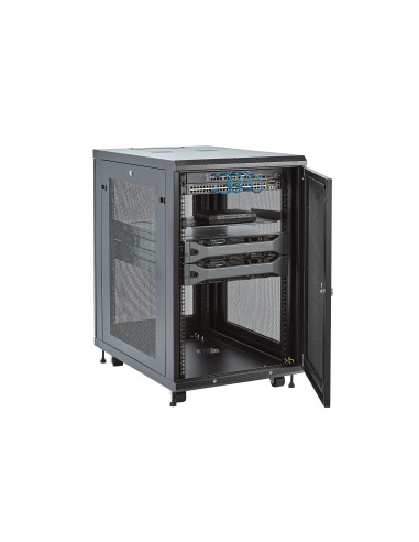 StarTech.com Armario Rack para Servidores 18U 19" 4 Columnas - Rack de Servidores con Cerradura y Seguro - Rack con Ruedas y