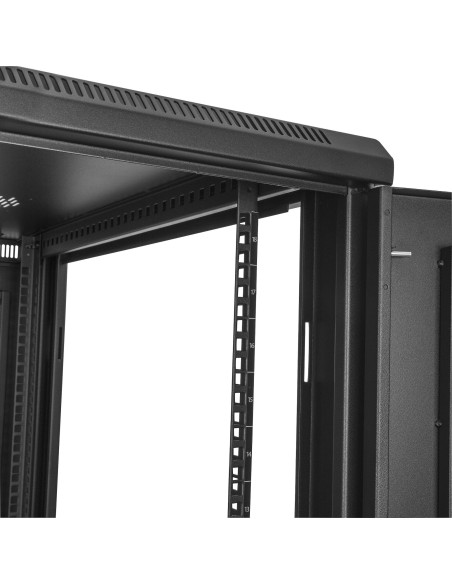 StarTech.com Armario Rack para Servidores 18U 19" 4 Columnas - Rack de Servidores con Cerradura y Seguro - Rack con Ruedas y