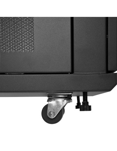 StarTech.com Armario Rack para Servidores 18U 19" 4 Columnas - Rack de Servidores con Cerradura y Seguro - Rack con Ruedas y