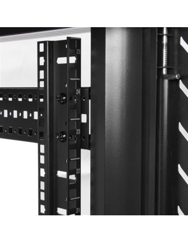 StarTech.com Armario Rack para Servidores 25U 19" 4 Columnas - Rack de Servidores con Cerradura y Seguro - Rack con Ruedas y