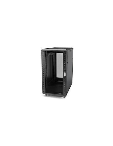 StarTech.com Armario Rack para Servidores 25U 19" 4 Columnas - Rack de Servidores con Cerradura y Seguro - Rack con Ruedas y
