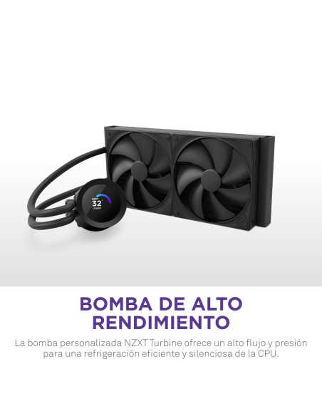 NZXT Kraken Plus 240 Procesador Sistema de refrigeración líquida todo en uno 12 cm Negro