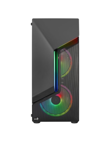 Aerocool SCAPEBKV3 Caja Gaming ATX Frontal RGB LED Cristal Templado 3xVentiladores ARGB Negro