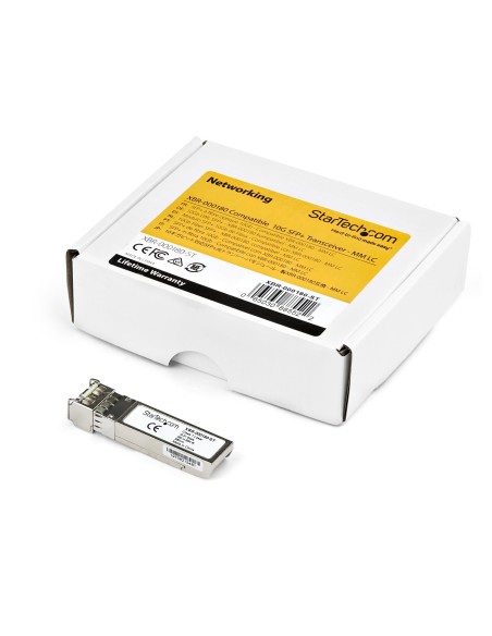 StarTech.com Módulo Transceptor SFP+ Compatible con MSA sin Codificar - 10GBASE-SR - Fibra Óptica Multimodo (MMF) de 10GbE -