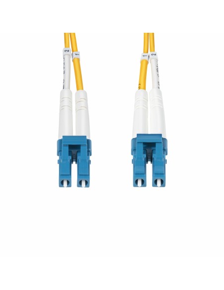 StarTech.com Cable de Fibra Óptica Dúplex LC a LC (UPC) OS2 Monomodo de 5m - 9 125µm - 100G - Resistente a Dobleces - Low