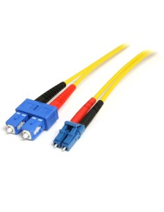 StarTech.com Cable Adaptador de Red de 1m Monomodo Dúplex Fibra Óptica LC-SC - Patch Duplex Modo Sencilla