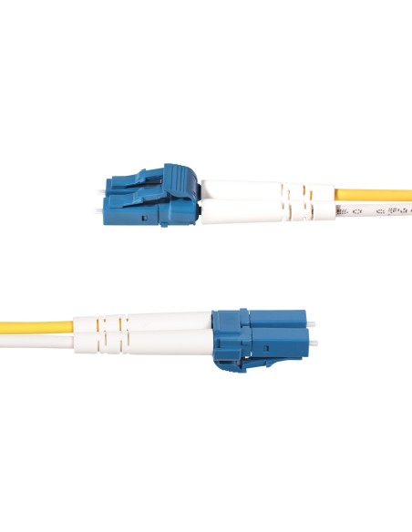 StarTech.com Cable de Fibra Óptica LC a SC (UPC) OS2 Monomodo 9 125µm 100G LSZH Dúplex de 2m - Low Insertion Loss - Resistente