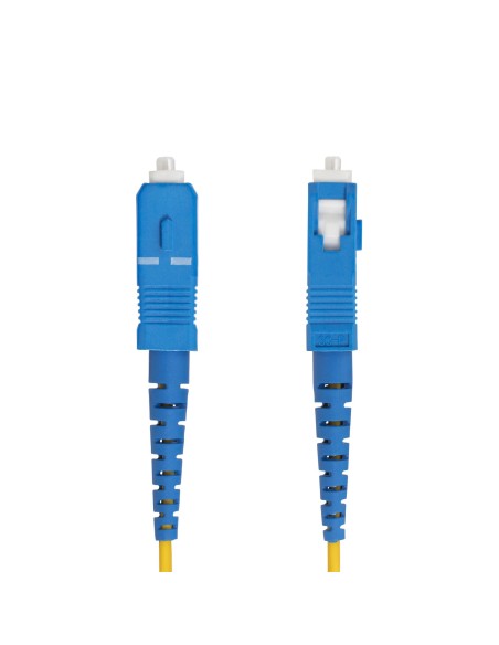 StarTech.com Cable de Fibra Óptica Simplex LC a SC (UPC) OS2 Monomodo de 5m - 9 125µm - 40G 100G - Resistente a Dobleces - Low