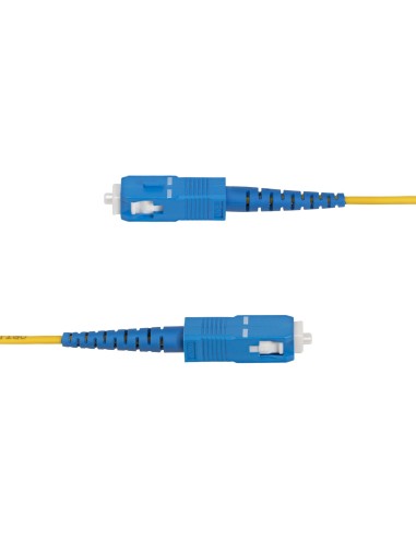 StarTech.com Cable de Fibra Óptica Simplex LC a SC (UPC) OS2 Monomodo de 5m - 9 125µm - 40G 100G - Resistente a Dobleces - Low
