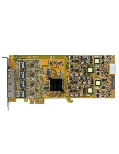 StarTech.com Tarjeta PCI Express de Red Ethernet Gigabit con 4 Puertos RJ45 PoE Power over Ethernet