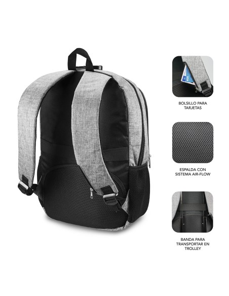 SUBBLIM Mochila para Portátil Urban Lock Backpack 16" Grey