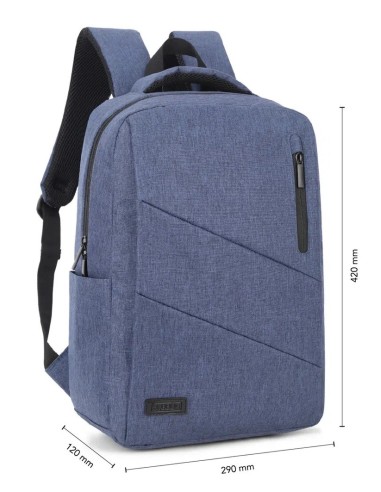 SUBBLIM City Backpack Mochila para portátil 15.6", Poliéster Oxford, Azul