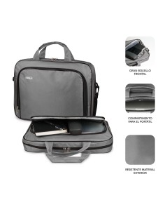 SUBBLIM Maletín Ordenador Oxford Laptop Bag 11-12,5" Grey 2