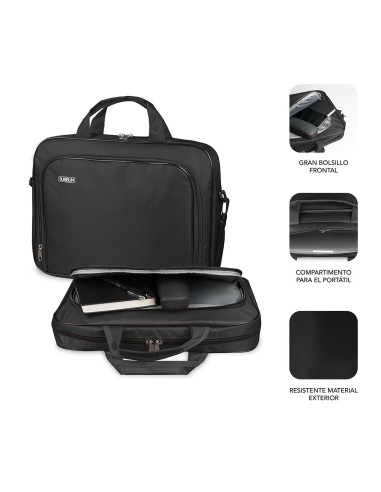 SUBBLIM Maletín Ordenador Oxford Laptop Bag 15,4-16" Black