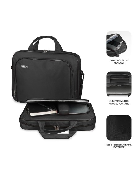 SUBBLIM Maletín Ordenador Oxford Laptop Bag 15,4-16" Black