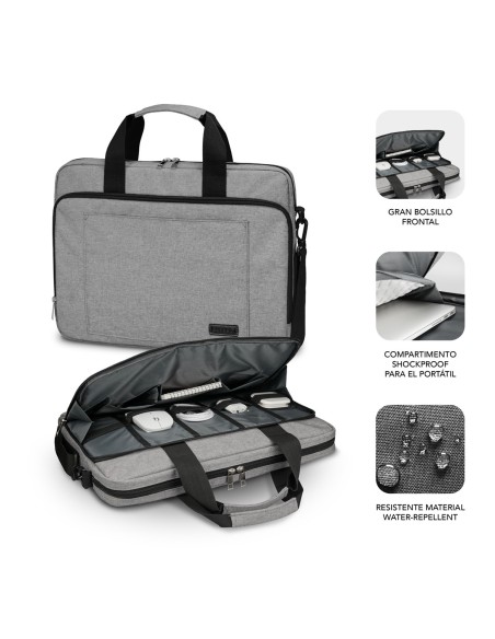 SUBBLIM Maletín Ordenador Air Padding Laptop bag 13,3-14" Grey