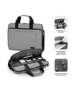 SUBBLIM Maletín Ordenador Air Padding Laptop bag 15,6" Grey 2