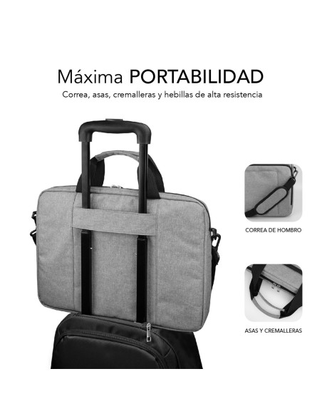 SUBBLIM Maletín Ordenador Air Padding Laptop bag 13,3-14" Grey