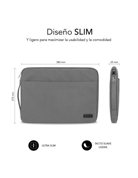 SUBBLIM Funda Ordenador Urban Laptop Sleeve 13,3-14" Grey
