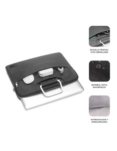 SUBBLIM Funda Ordenador Business Laptop Sleeve 13,3-14" Grey 2