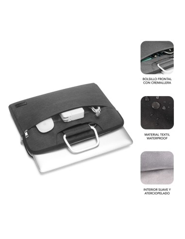 SUBBLIM Funda Ordenador Business Laptop Sleeve 15,6" Grey