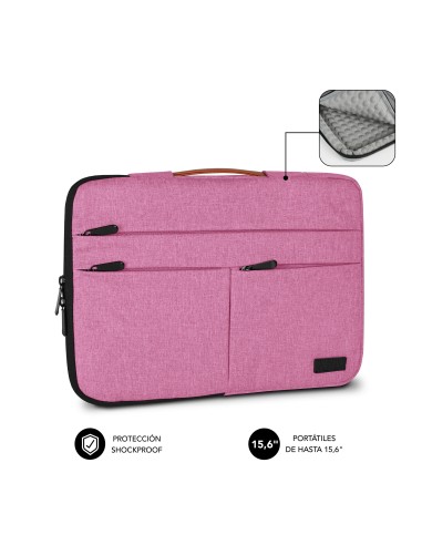 SUBBLIM Funda Air Padding 360 Sleeve 15,6" Pink