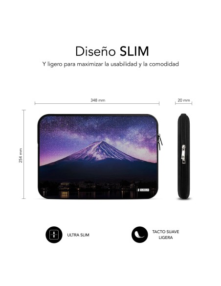 SUBBLIM Funda Ordenador Neopreno Trendy Sleeve Neo Mountain 13,3-14"