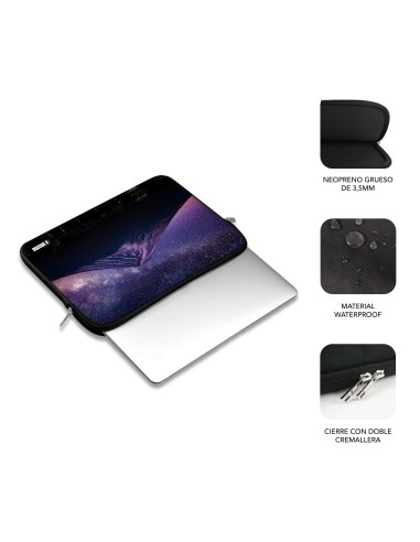 SUBBLIM Funda Ordenador Neopreno Trendy Sleeve Neo Mountain 15,6"