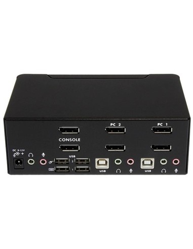 StarTech.com Switch Conmutador KVM de 2 Puertos DisplayPort - 4K 60Hz