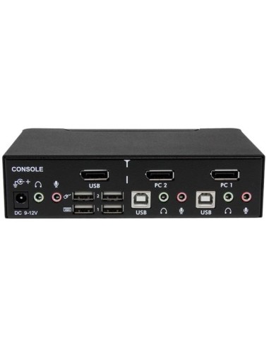 StarTech.com Conmutador Switch Profesional KVM 2 Puertos Vídeo DisplayPort - USB con Audio - 2560x1600