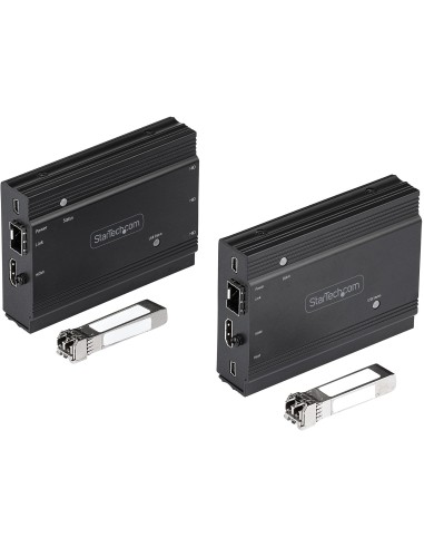 StarTech.com Extensor KVM HDMI de 4K por Fibra - Alargador de Consola Switch KVM con Vídeo HDMI y USB Remoto - hasta 300m