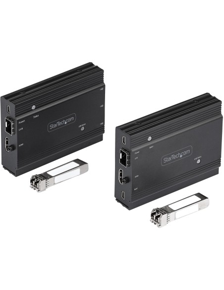 StarTech.com Extensor KVM HDMI de 4K por Fibra - Alargador de Consola Switch KVM con Vídeo HDMI y USB Remoto - hasta 300m