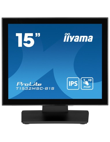 iiyama ProLite T1532MSC-B1S pantalla para PC 38,1 cm (15") 1024 x 768 Pixeles XGA LCD Pantalla táctil Negro