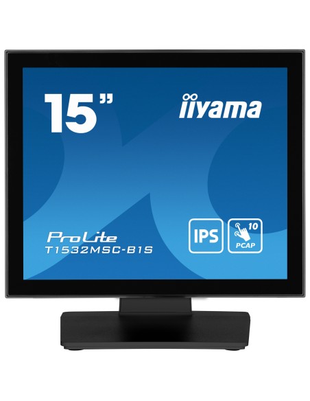iiyama ProLite T1532MSC-B1S pantalla para PC 38,1 cm (15") 1024 x 768 Pixeles XGA LCD Pantalla táctil Negro