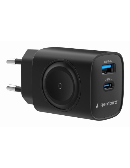 Gembird TA-UC-PDQCW20-01-BK cargador de dispositivo móvil Universal Negro Corriente alterna Carga rápida Interior