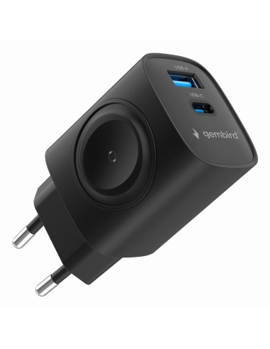 Gembird TA-UC-PDQCW20-01-BK cargador de dispositivo móvil Universal Negro Corriente alterna Carga rápida Interior