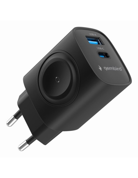 Gembird TA-UC-PDQCW20-01-BK cargador de dispositivo móvil Universal Negro Corriente alterna Carga rápida Interior