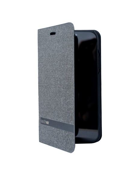 Techair Classic essential funda para teléfono móvil 11,9 cm (4.7") Folio Gris
