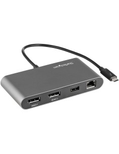 StarTech.com Mini Dock Thunderbolt 3 - Docking Station Portátil para 2 Monitores con DP 4K 60Hz, 1x Hub USB-A (USB 3.0 5 Gbps),