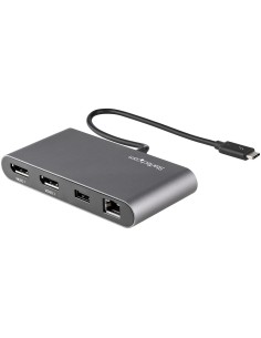 StarTech.com Mini Dock Thunderbolt 3 - Docking Station Portátil para 2 Monitores con DP 4K 60Hz, 1x Hub USB-A (USB 3.0 5 Gbps), 2