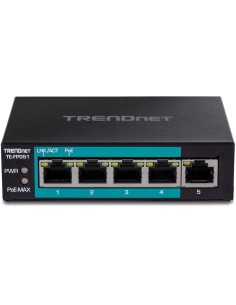 Trendnet TE-FP051 switch No administrado Fast Ethernet (10 100) Energía sobre Ethernet (PoE) Negro 2