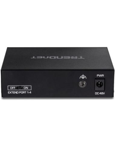 Trendnet TE-FP051 switch No administrado Fast Ethernet (10 100) Energía sobre Ethernet (PoE) Negro