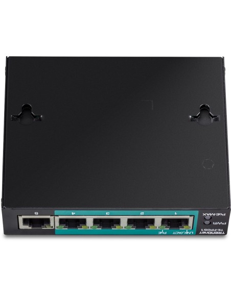 Trendnet TE-FP051 switch No administrado Fast Ethernet (10 100) Energía sobre Ethernet (PoE) Negro