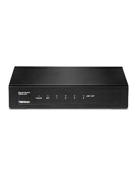 Trendnet TEG-S51SFP switch No administrado Gigabit Ethernet (10 100 1000) Negro