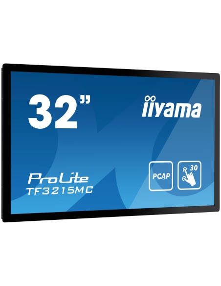 iiyama ProLite TF3215MC-B2 pantalla para PC 80 cm (31.5") 1920 x 1080 Pixeles Full HD LED Pantalla táctil Quiosco Negro