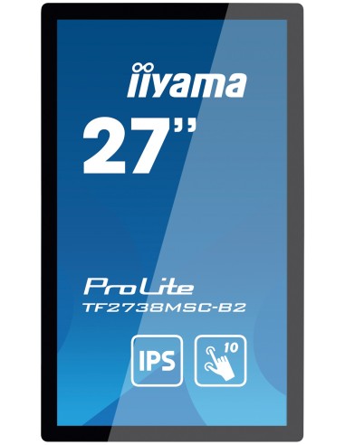 iiyama ProLite TF2738MSC-B2 pantalla para PC 68,6 cm (27") 1920 x 1080 Pixeles Full HD LED Pantalla táctil Multi-usuario Negro