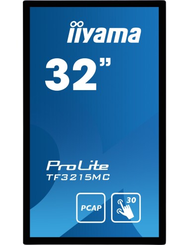 iiyama ProLite TF3215MC-B2 pantalla para PC 80 cm (31.5") 1920 x 1080 Pixeles Full HD LED Pantalla táctil Quiosco Negro