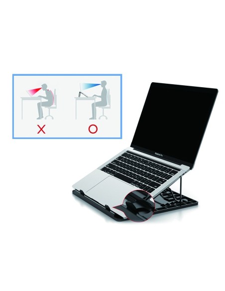Conceptronic ERGO Laptop Cooling Stand Soporte para ordenador portátil Negro 39,6 cm (15.6")