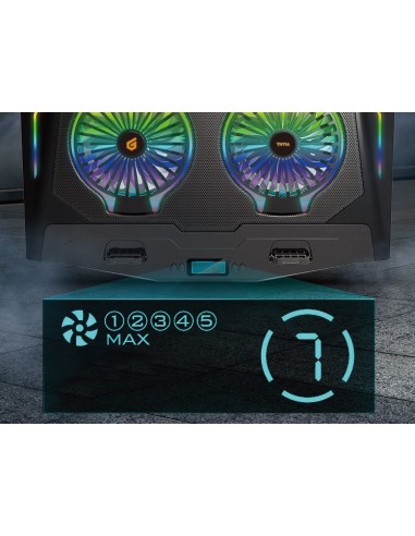 Conceptronic THYIA02B almohadilla fría 43,2 cm (17") Negro